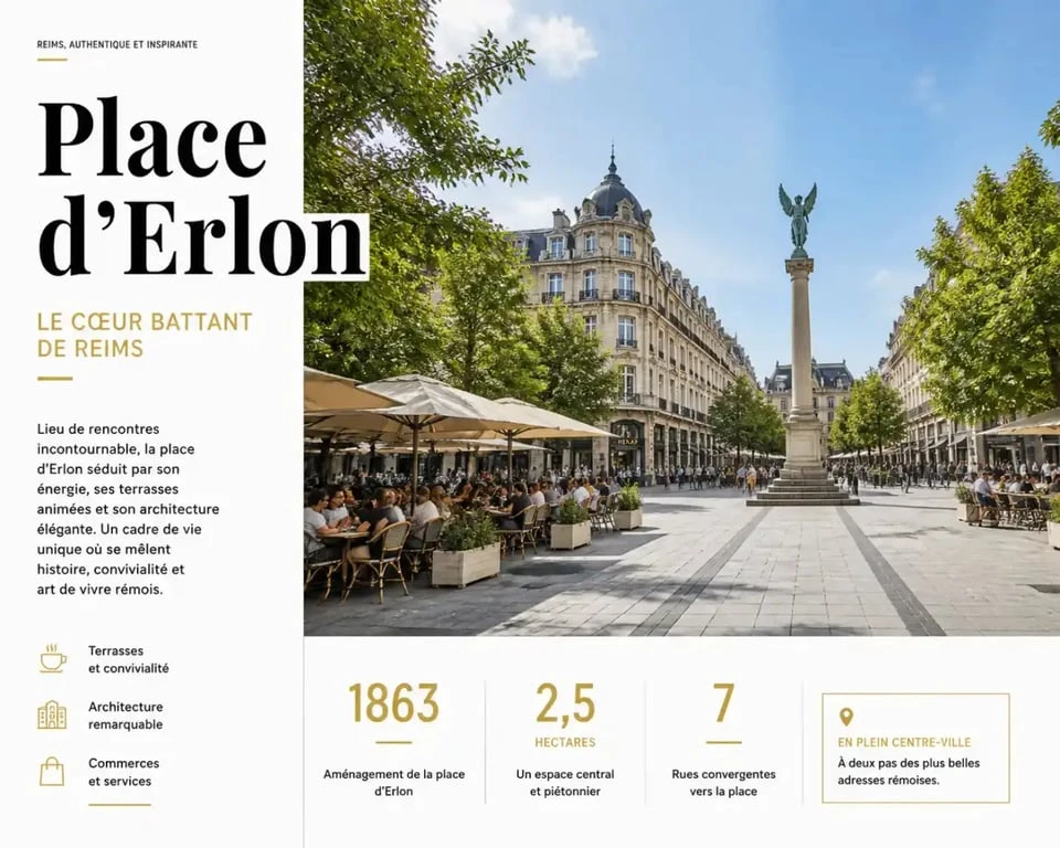 Place d'Erlon centre ville Reims magasins