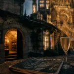 Séjour Reims : cathédrale et entrée de cave, champagne au crépuscule