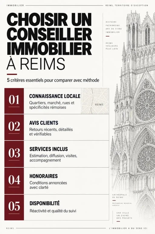 Les cinq critères pour choisir un conseiller immobilier à Reims