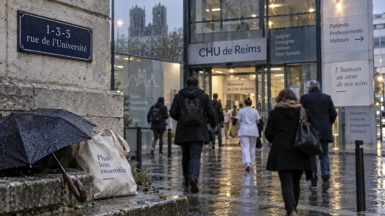 Clinique de champagne Reims, entrée du CHU